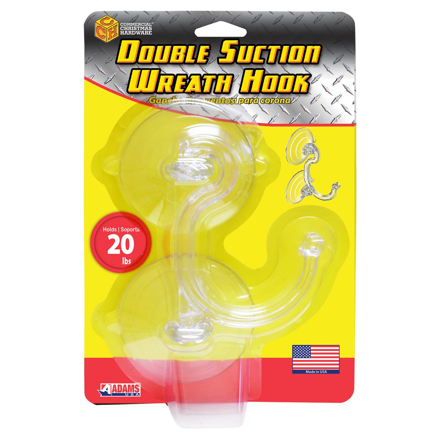 Adams Manufacturing 239053 Double Suction Wreath Hook