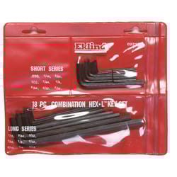 Eklind Assorted SAE Long and Short Arm Hex Key Set 18 pc