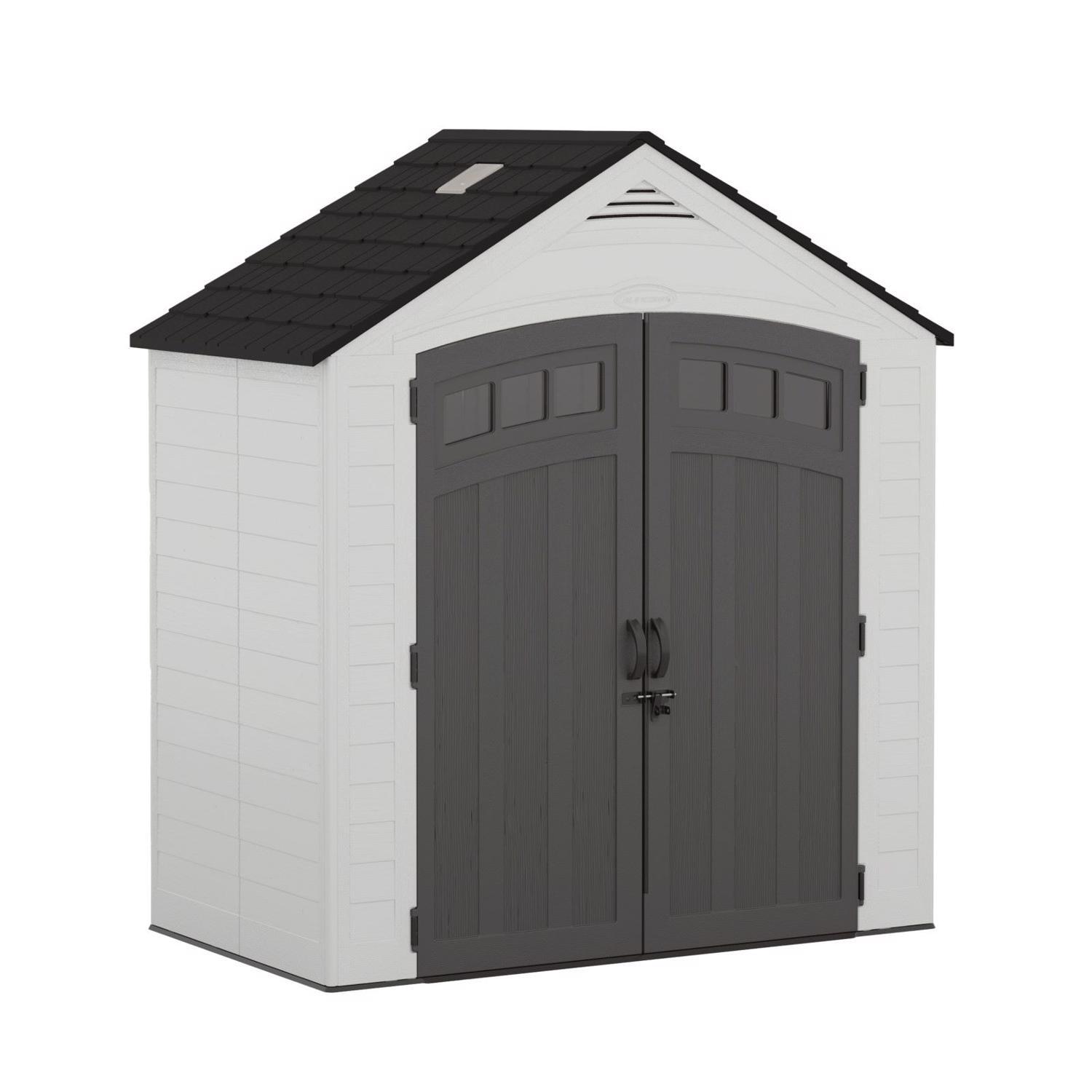 Suncast Cloverdale 7 ft. x 7 ft. Resin Horizontal Peak Storage