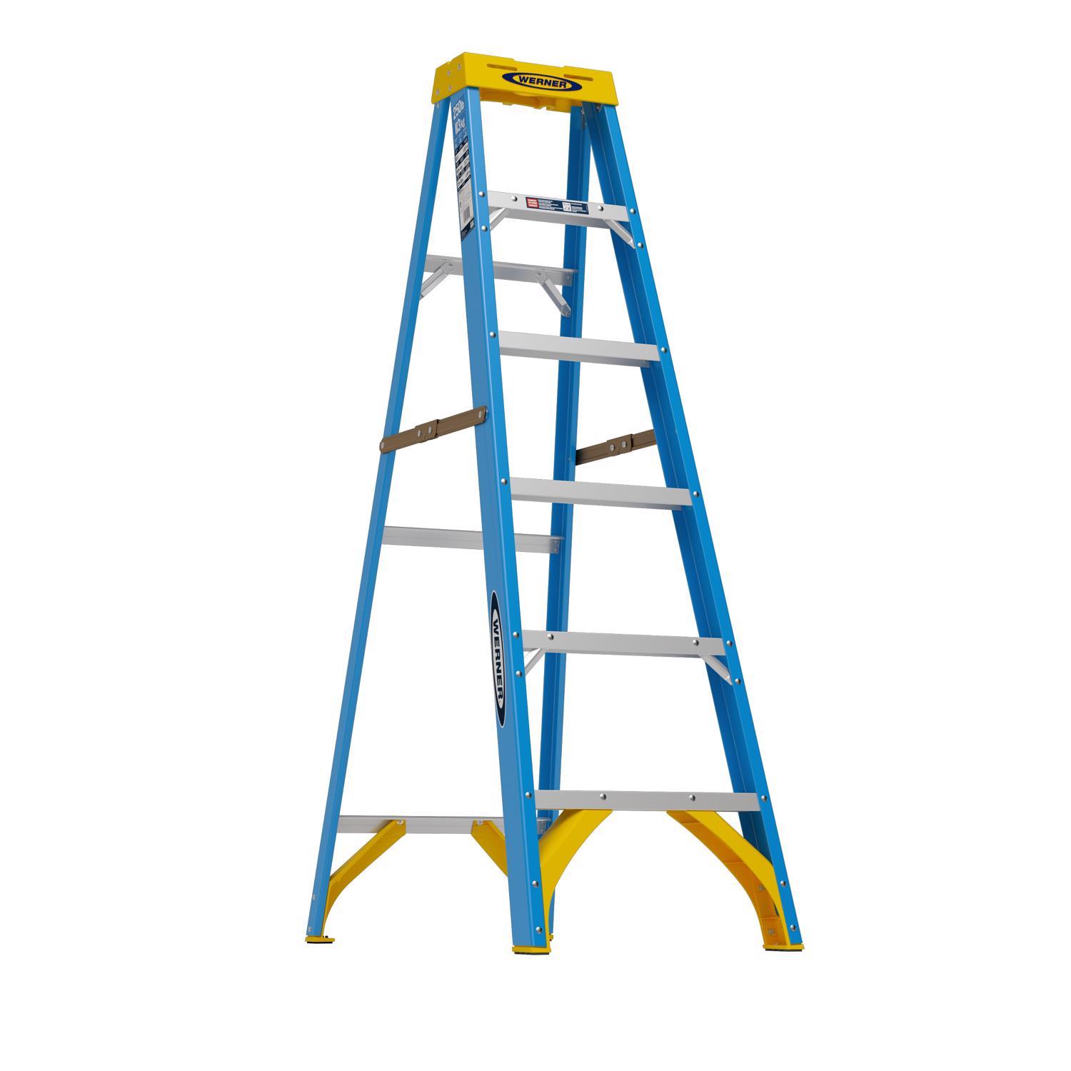 Ace Hardware Werner 6 ft. H Fiberglass Step Ladder Type I 250 lb. cap.