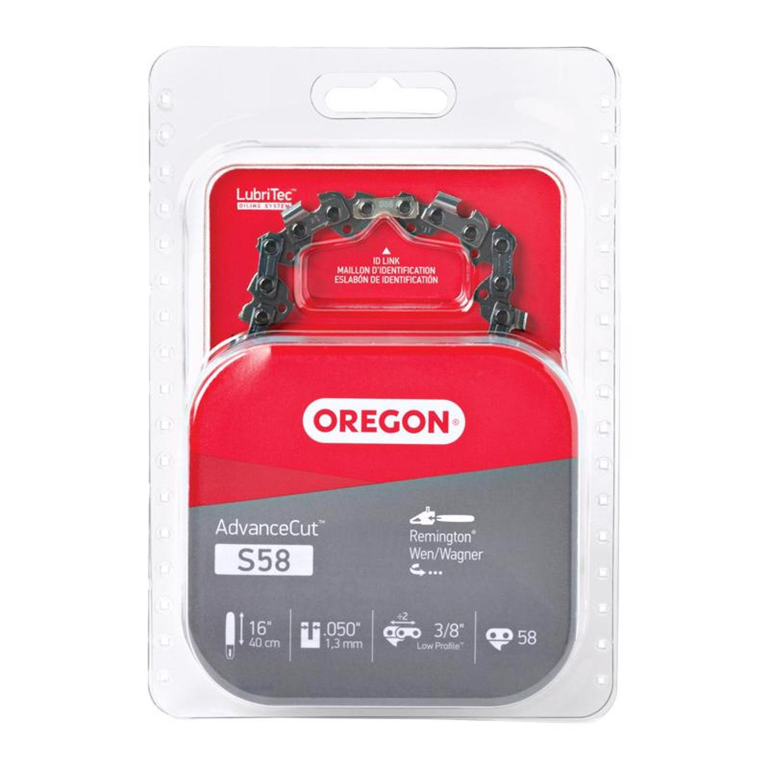 Oregon AdvanceCut S58 16 in. Chainsaw Chain 58 links Mfr# S58