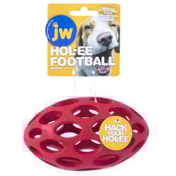 JW Pet Hol-ee For Dog Assorted Rubber Football Dog Toy Medium 1 pk