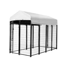 KennelMaster Large Welded Wire Mesh Pet Kennel Black 72 in. H X 96 in. W X 48 in. D