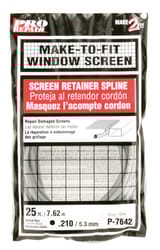 Prime-Line 0.21 in. D X 25 in. L Screen Spline