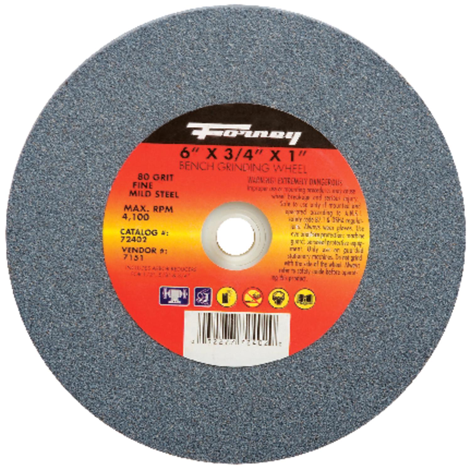 Photos - Power Tool Accessory Forney 6 in. D X 1 in. in. X 3/4 in. thick Bench Grinding Wheel 1 pc 72402 