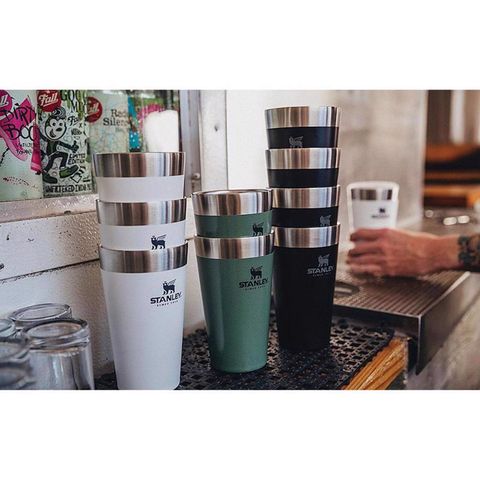 Stanley Adventure 16 oz Matte Black BPA Free Stackable Pint Mfr
