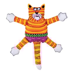 Fat Cat For Dog Multicolored Canvas Assorted Styles Squeak Dog Toy Small 1 pk