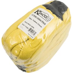 Kinco Men's Indoor/Outdoor Knit Wrist Chore Gloves Yellow L 12 pair