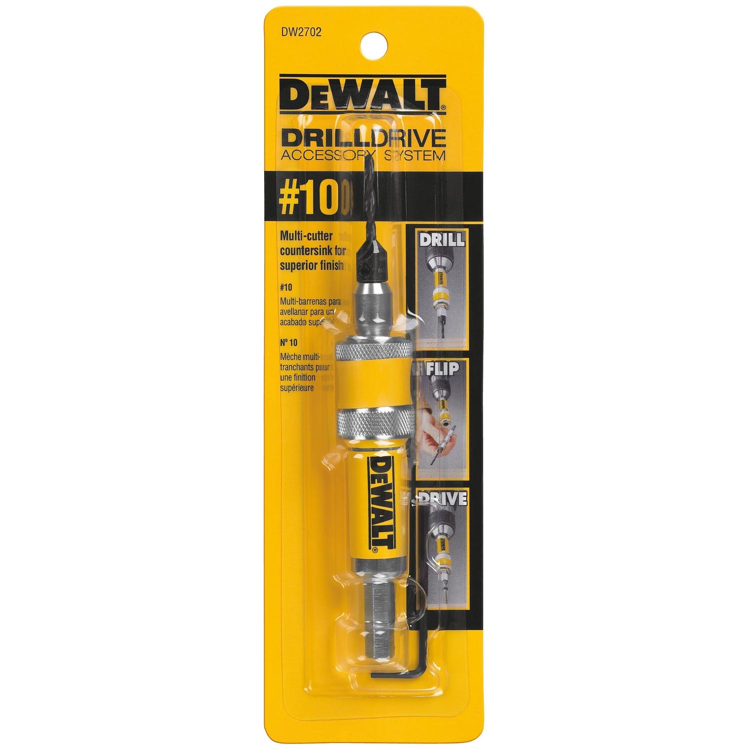 Photos - Diamond Core Bit / Milling Cutter DeWALT #10 X 6 in. L Steel Drill/Drive Countersink Set 1 pc DW2702 