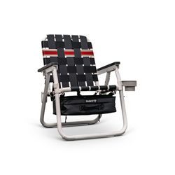 PARKIT Voyager 1-Position Black/Red Camping Backpack Chair