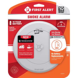 First Alert 10-Year Battery Photoelectric Slim Smoke Detector 1 pk