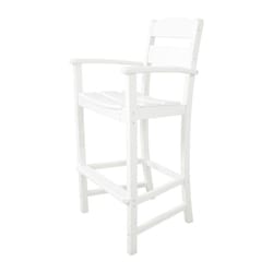 Ivy Terrace Classics White HDPE Frame High Dining Armchair