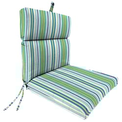 Jordan Manufacturing Stripe Polyester French Edge Chair Cushion 44 in. H X 22 in. W
