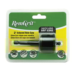 Disston RemGrit 2 in. Carbide Grit 7/8 in. L X 1/4 in. D Hole Saw Arbor Included