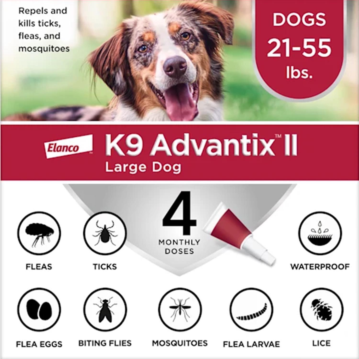 Elanco K9 Advantix II Liquid Dog Flea Drops Imidacloprid