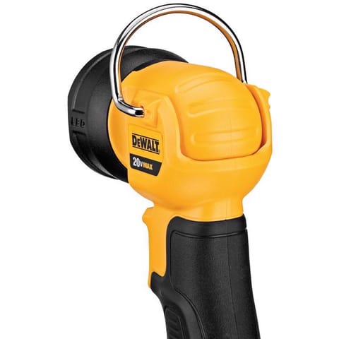 dewalt rechargeable flashlight acme tool 20V MAX LED Work Light Rechargeable, LED Flashlight, Magnetic Flashlight, Freestanding and Clip-On Light, 360 degree pivoting Head, Only (DCL044) in telescoping and 360 rotating hook allows unit to hang from 2 In Dewalt 20V Max* Led Work