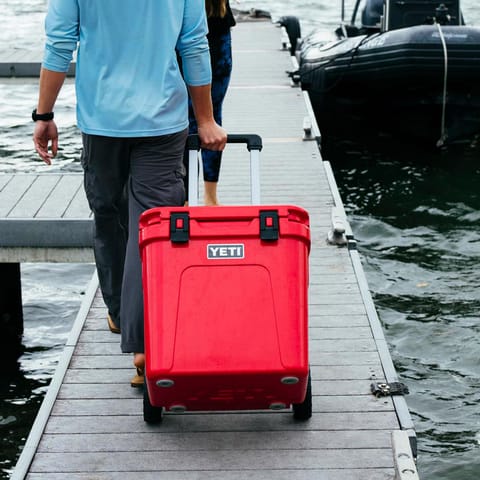 YETI Roadie 48 Rescue Red 48 qt Roller Cooler Mfr# 10048390000
