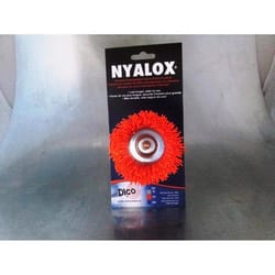 Dico Nyalox 2.5 in. D X 1/4 in. X 1/4 in. D Crimped Nylon Mandrel Mounted Cup Brush 4500 rpm 1 pc