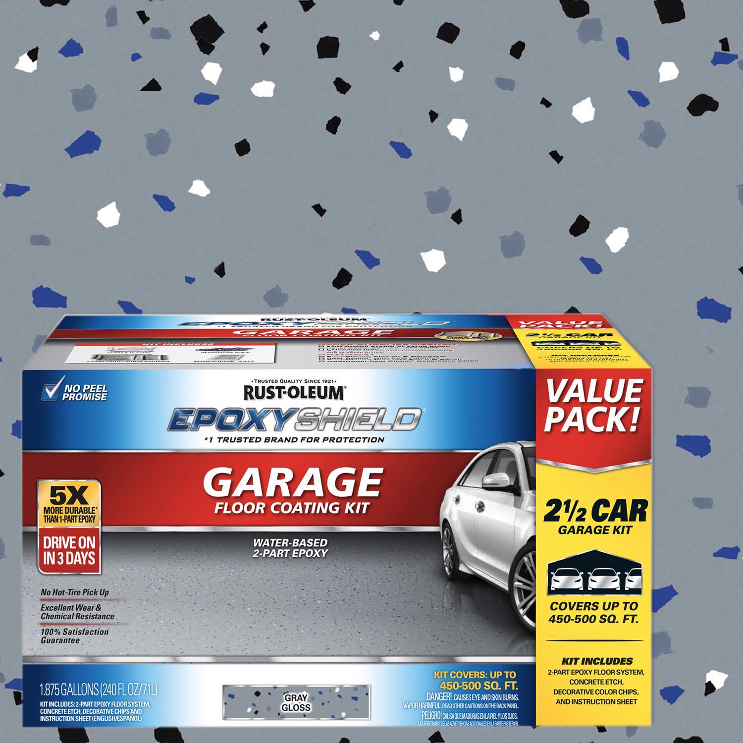 mmouページ Rust-Oleum EpoxyShield Gloss Gray Water-Based Garage Floor