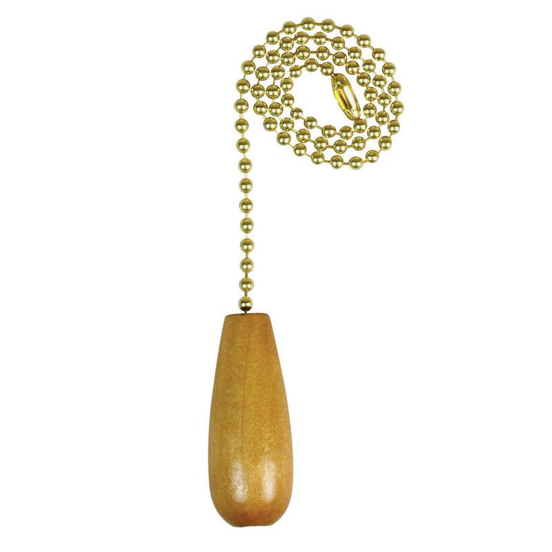 Chain Pull W/Nat Wood Cyl 12In 60321