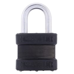 Commando Lock 1-5/8 in. H X 1-3/4 in. W X 1-1/4 in. L Laminated Steel Dual Ball Bearing Locking Padl