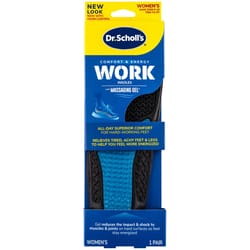 Dr Scholl's Work Massaging Gel Women's Insoles 6-10 Blue 1 pair