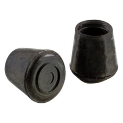 Shepherd Hardware Rubber Leg Tip Black Round 1 in. W 4 pk