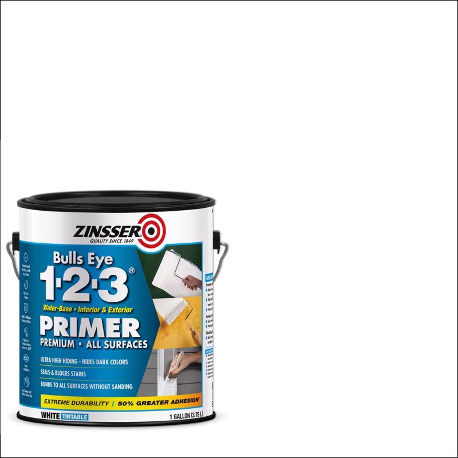 Ace Hardware Zinsser Bulls Eye 123 White Water-Based Styrenated Acrylic Primer and Sealer 1 gal