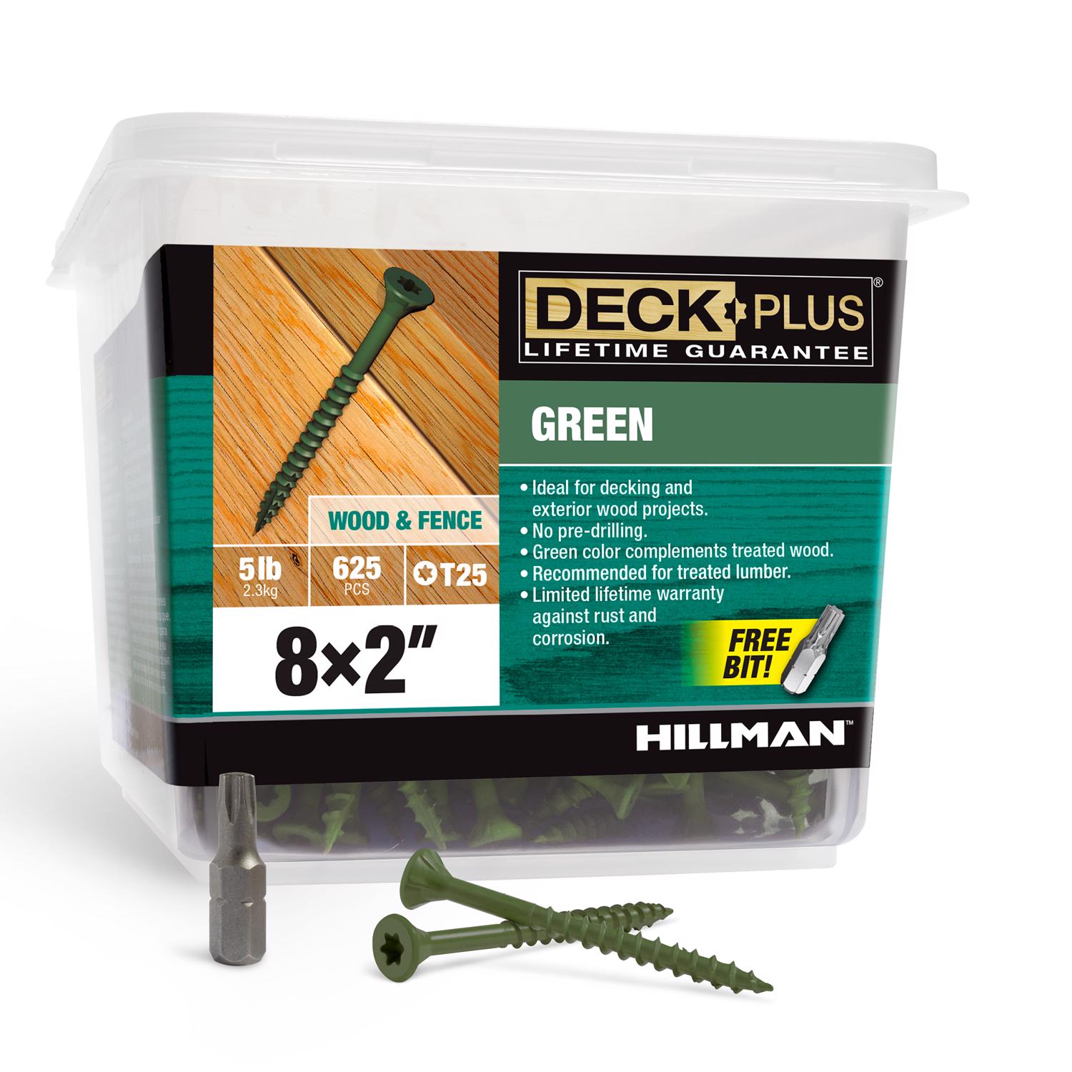 Deck Plus Wood Screws, Brown Exterior 4 x #10, 5lb Box