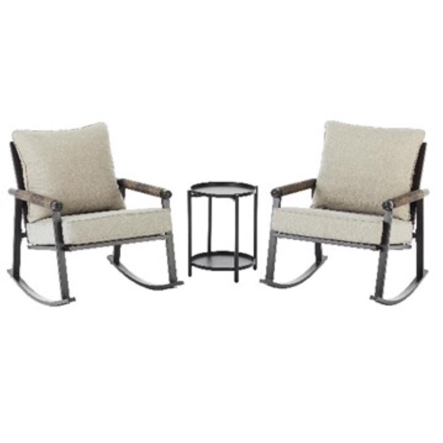 Living Accents Genesis Dark Gray Steel Frame Rocking Chair with