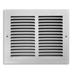 Tru Aire 8 in. H X 10 in. W 1-Way Powder Coat White Steel Return Air Grille