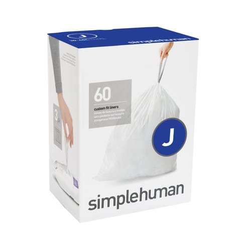 Simplehuman Custom Fit Code J 10.5 gal Trash Can Liners Drawstring