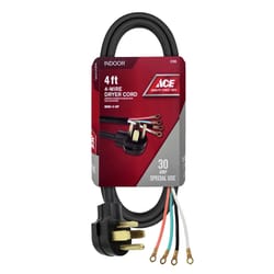 Ace 10/4 SRDT 125/250 V 4 ft. L Dryer Cord 4 Wire