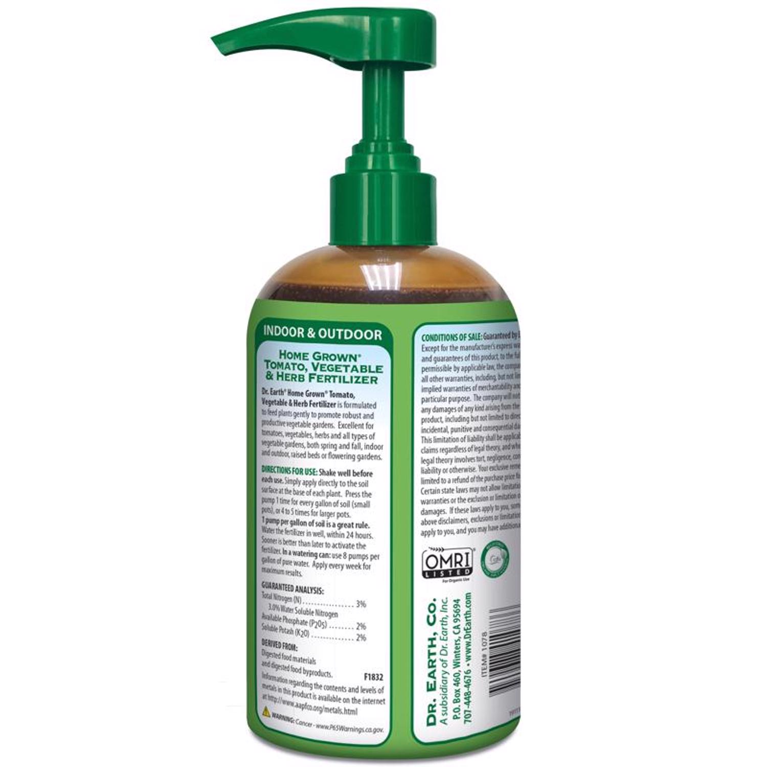 Dr. Earth Home Grown Vegetable and Herb 3-2-2 Plant Fertilizer 8