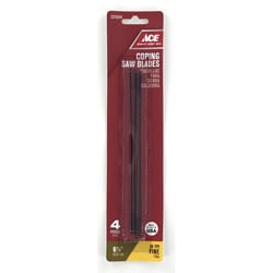 Ace 6-1/2 in. Carbon Steel Coping Saw Blade 28 TPI 4 pk