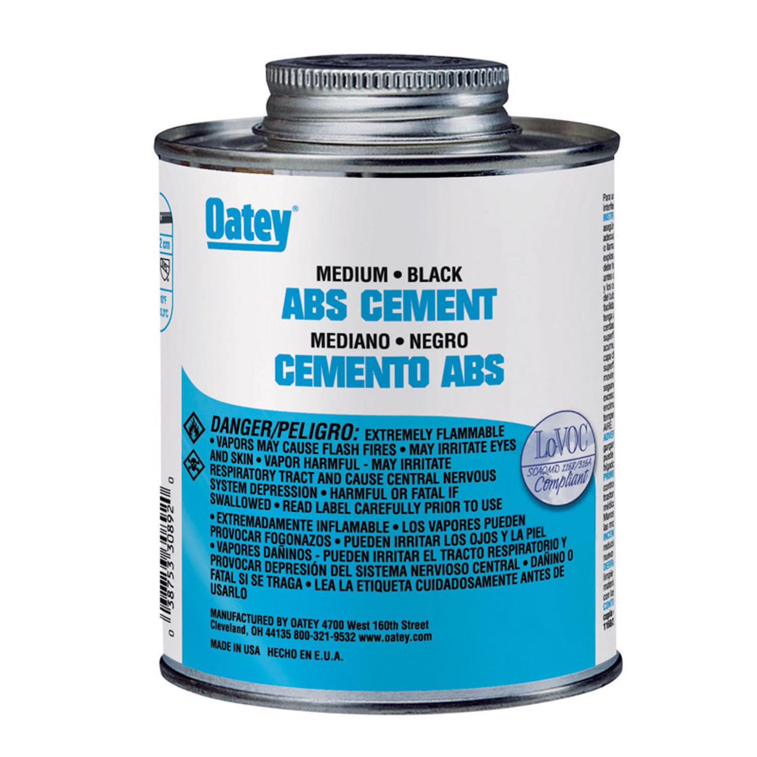 451032 Abs Medium Cement, Black, 16 oz