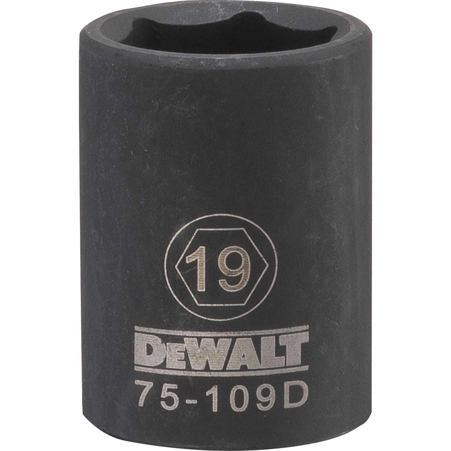 DeWalt Directtorque 19 mm X 1/2 in. drive Metric 6 Point Impact Socket 1 pc