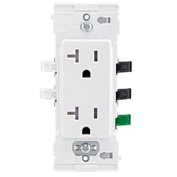 Leviton Lever Edge 20 amps 125 V White Tamper Resistant Outlet 5-20R 1 pk