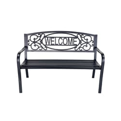 Living Accents Steel Welcome Bench 34.25 in. H X 24.41 in. L X 50 in. D