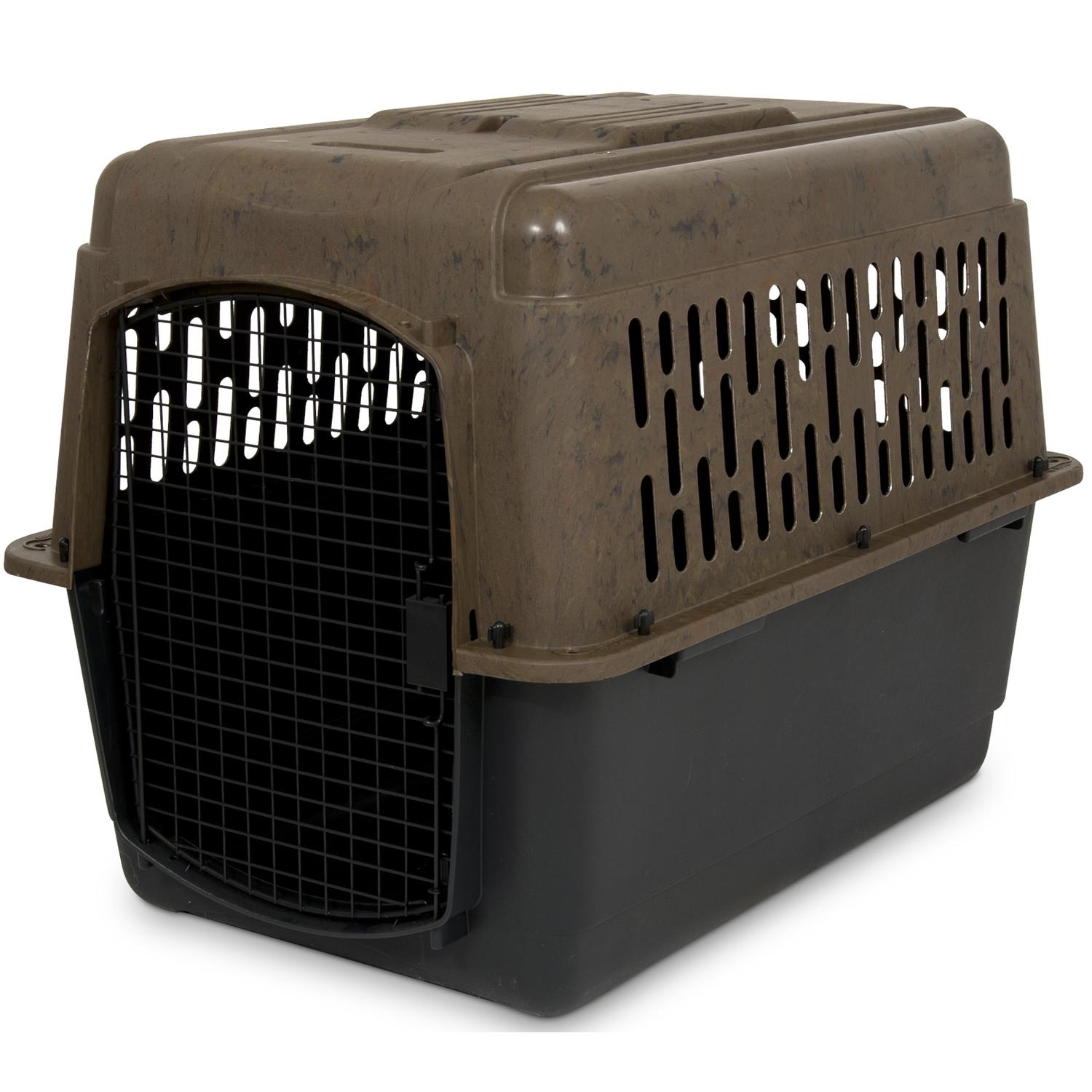 Ruff Maxx Plastic/Steel Pet Kennel Black/Camo 30 in. H X 27 in