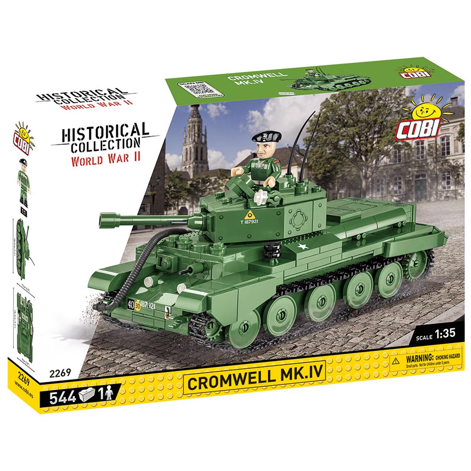 9098824 Plastic Cromwell Mk.IV Block Set, Green - 544 Piece