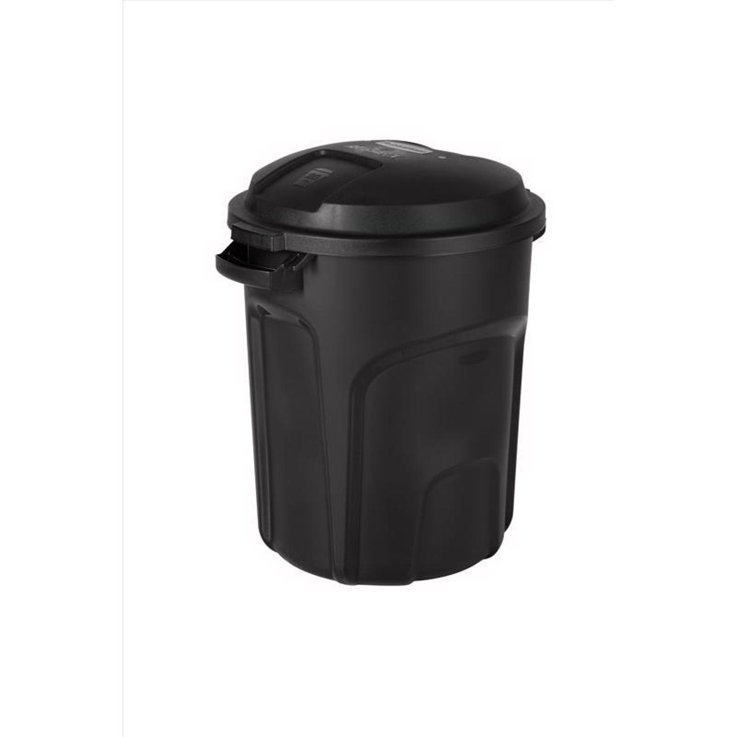 Rubbermaid Roughneck Heavy-Duty Wheeled Trash Can with Lid, 34-Gallon