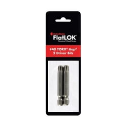 FastenMaster FlatLOK Torx Ttap No. 40 X 2 in. L Driver Bit Steel 2 pc