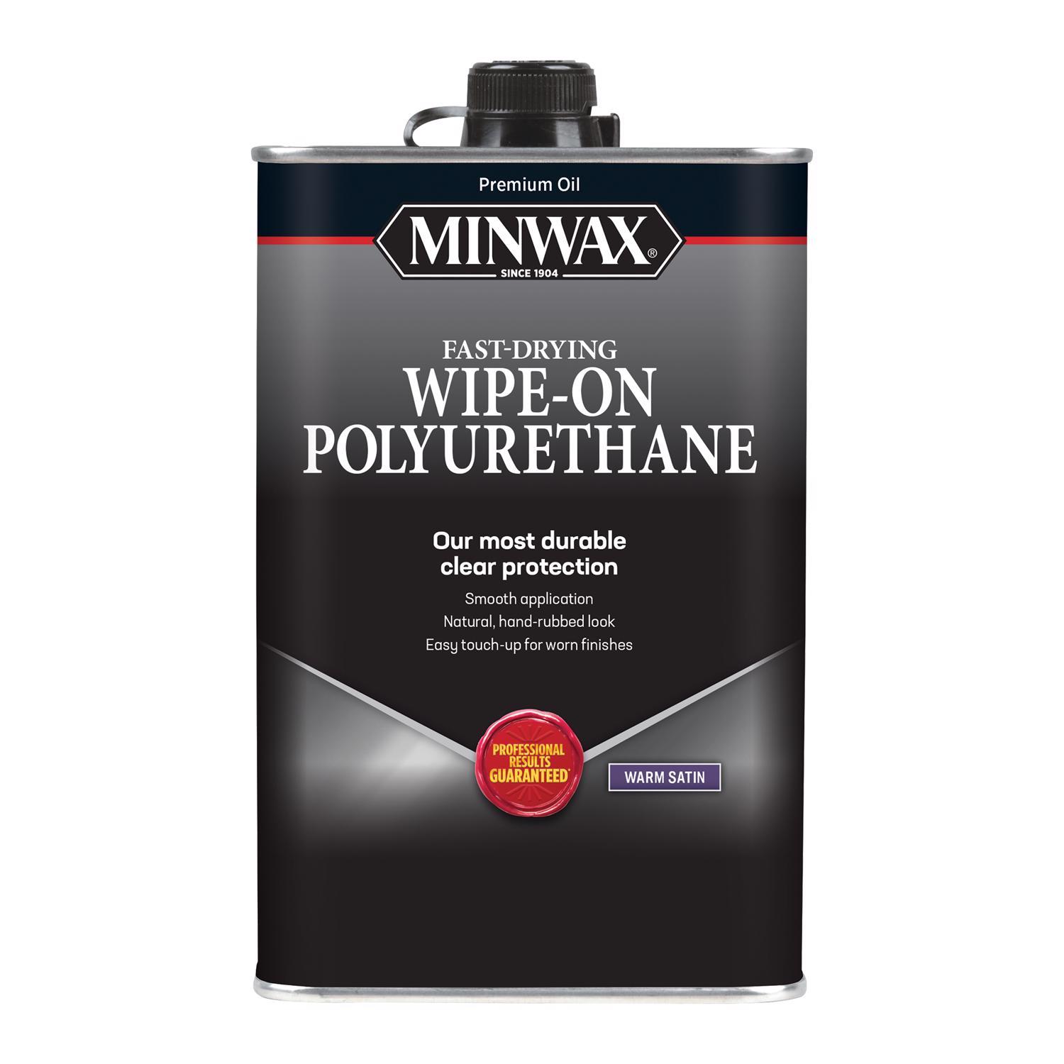Minwax Wipe-On Poly Satin Clear Polyurethane 1 qt Mfr# 60910000