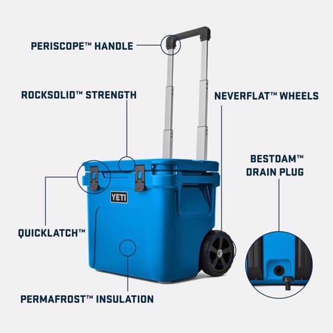 YETI Roadie 32 Big Wave Blue 32 qt Roller Cooler Mfr# 10032400000