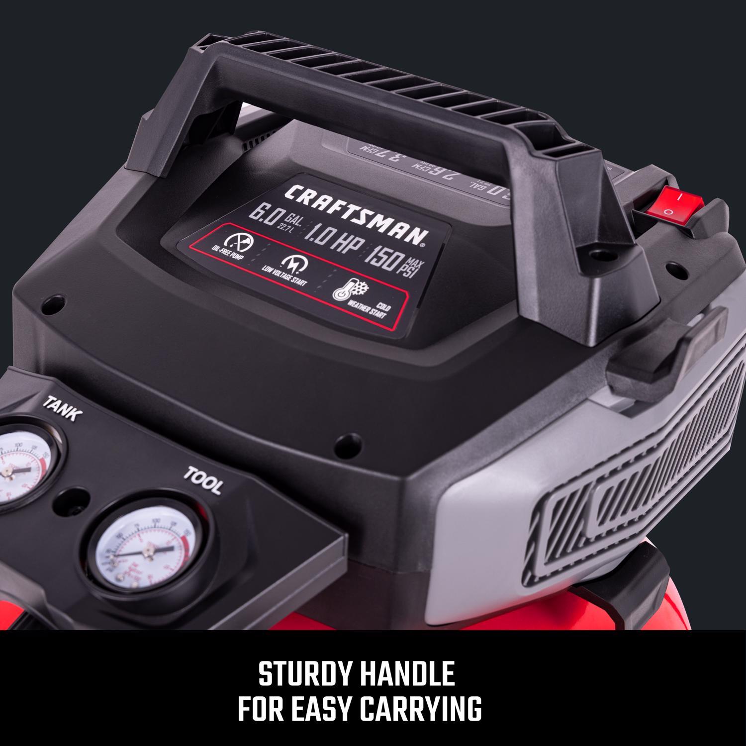 Craftsman 6 gal Pancake Portable Air Compressor 150 psi 0.8 HP Mfr