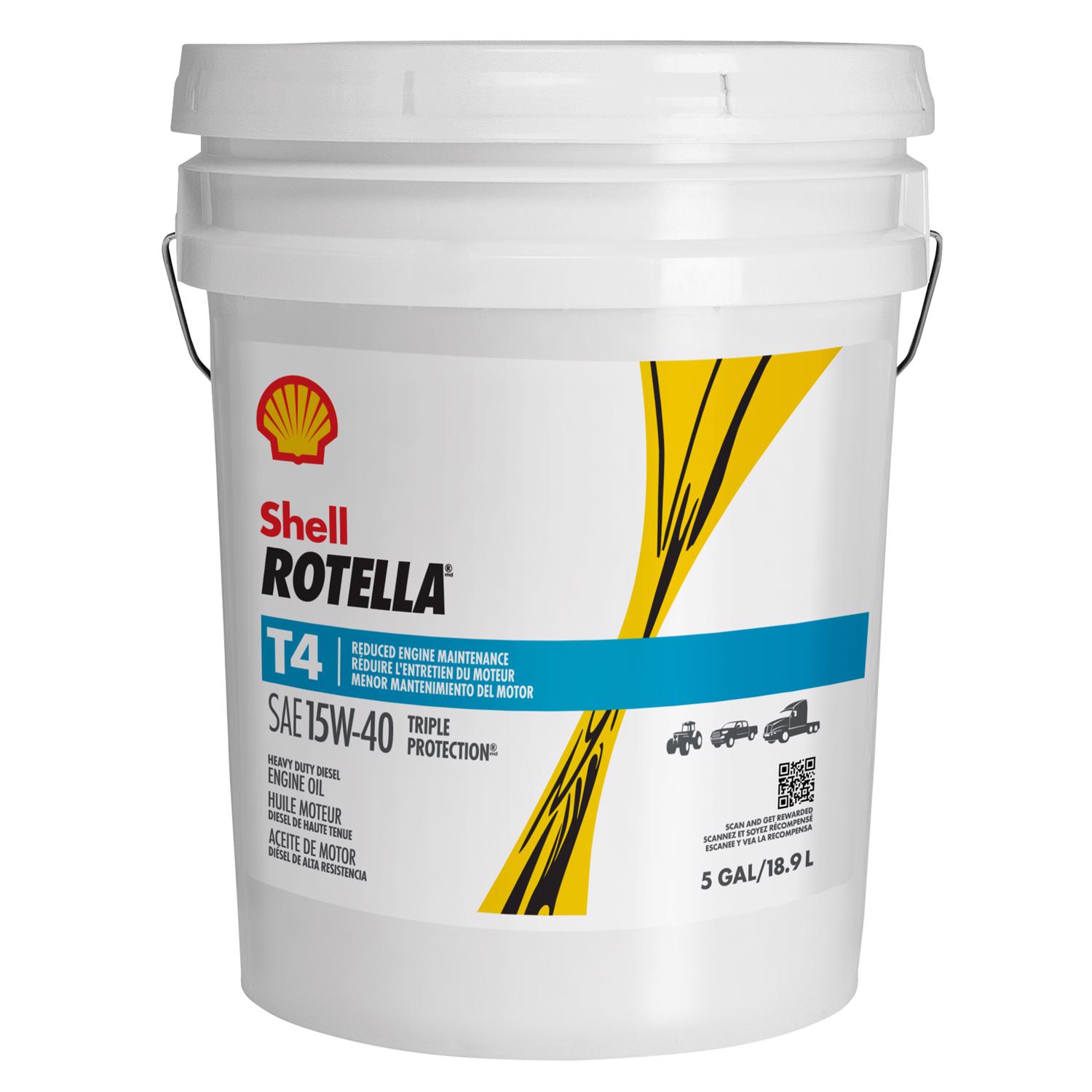 Shell Rotella T4 15W-40 Conventional Heavy Duty Diesel Engine Oil, Triple Protection, 5 Gallon | by West Marine