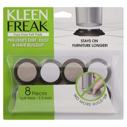 Kleen Freak Felt Self Adhesive Protective Pad Brown Round 1.5 in. W X 1.5 in. L 8 pk
