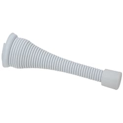 National Hardware Steel w/Rubber Tip White Spring Door Stop Mounts to wall .5 in.