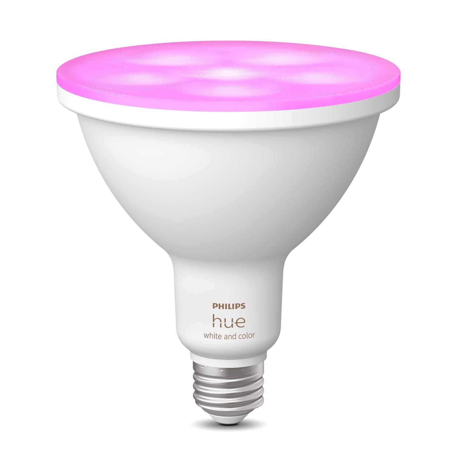 Photos - Light Bulb Philips Hue PAR 38 E26  Smart-Enabled LED Bulb Color Changing 100 Watt Equivalence 1 pk 577262 (Medium)